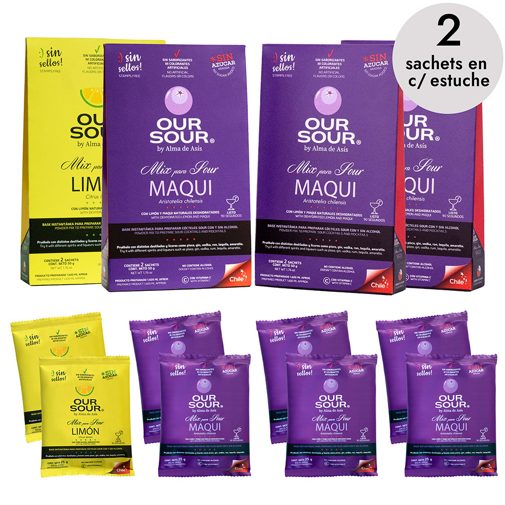 sour mix deshidratado sin azúcar añadida y con ingredientes naturales